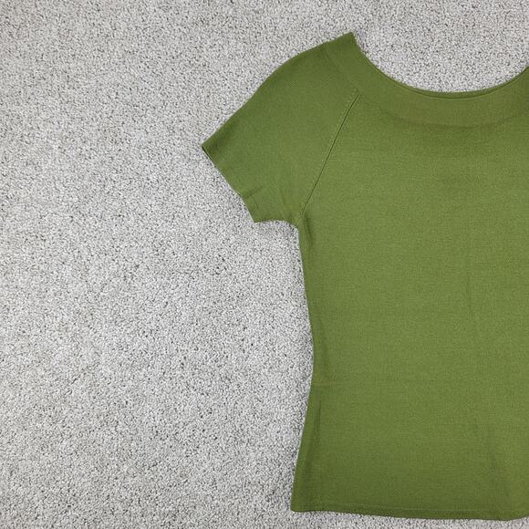 Joseph A Basic Shirt Womens S Green‎ Plain Stretch Fit Pullover Scoop Neck Layer - Picture 4 of 12